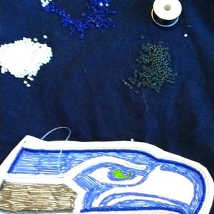 Beaded, necklace, earrings medallions